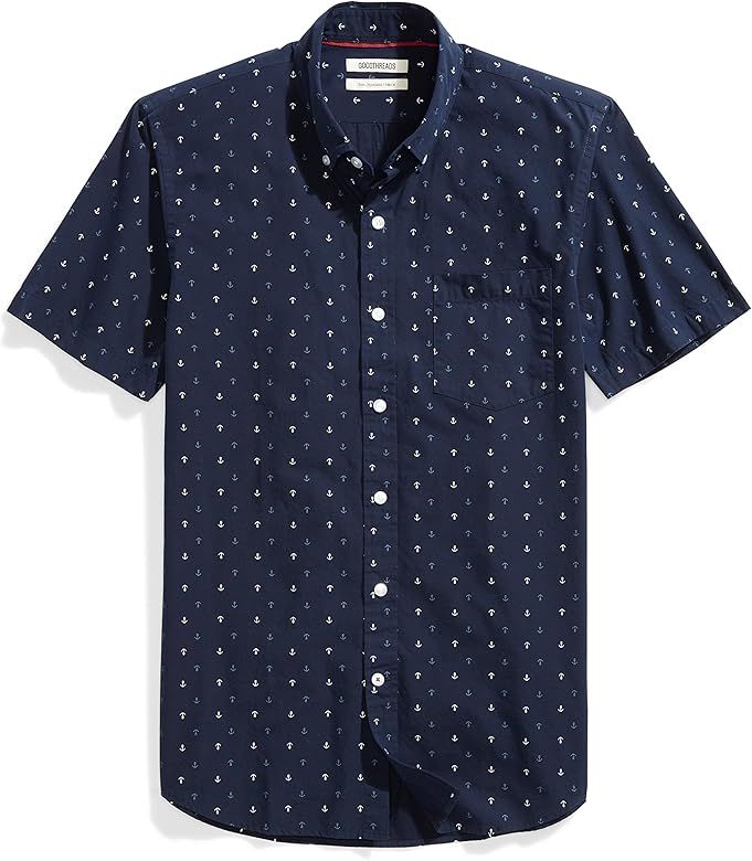 Goodthreads Men's Slim-Fit Short-Sleeve Printed Poplin Shirt | Amazon (US)