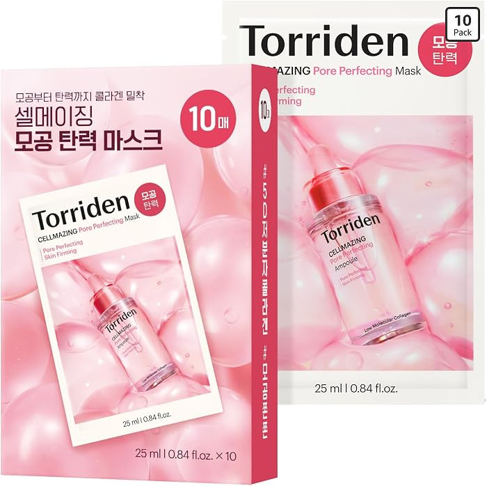 Torriden CELLMAZING Pore Perfecting Mask (10 Sheets) | Elasticity-Boosting Mask for Pores | 5D Co... | Amazon (US)