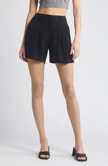 Pleated High Waist Trouser Shorts | Nordstrom