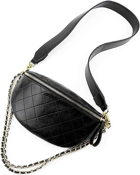 Dboar Fanny Packs Crossbody Shoulder Bag Women's Chest Bag Vegan Leather Shoulder Purse Fashion w... | Amazon (US)
