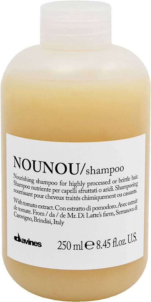 Davines NOUNOU Shampoo, Hydrating Deep Shampoo for Bleached, Permed, Relaxed, Damaged Hair Or Ver... | Amazon (US)