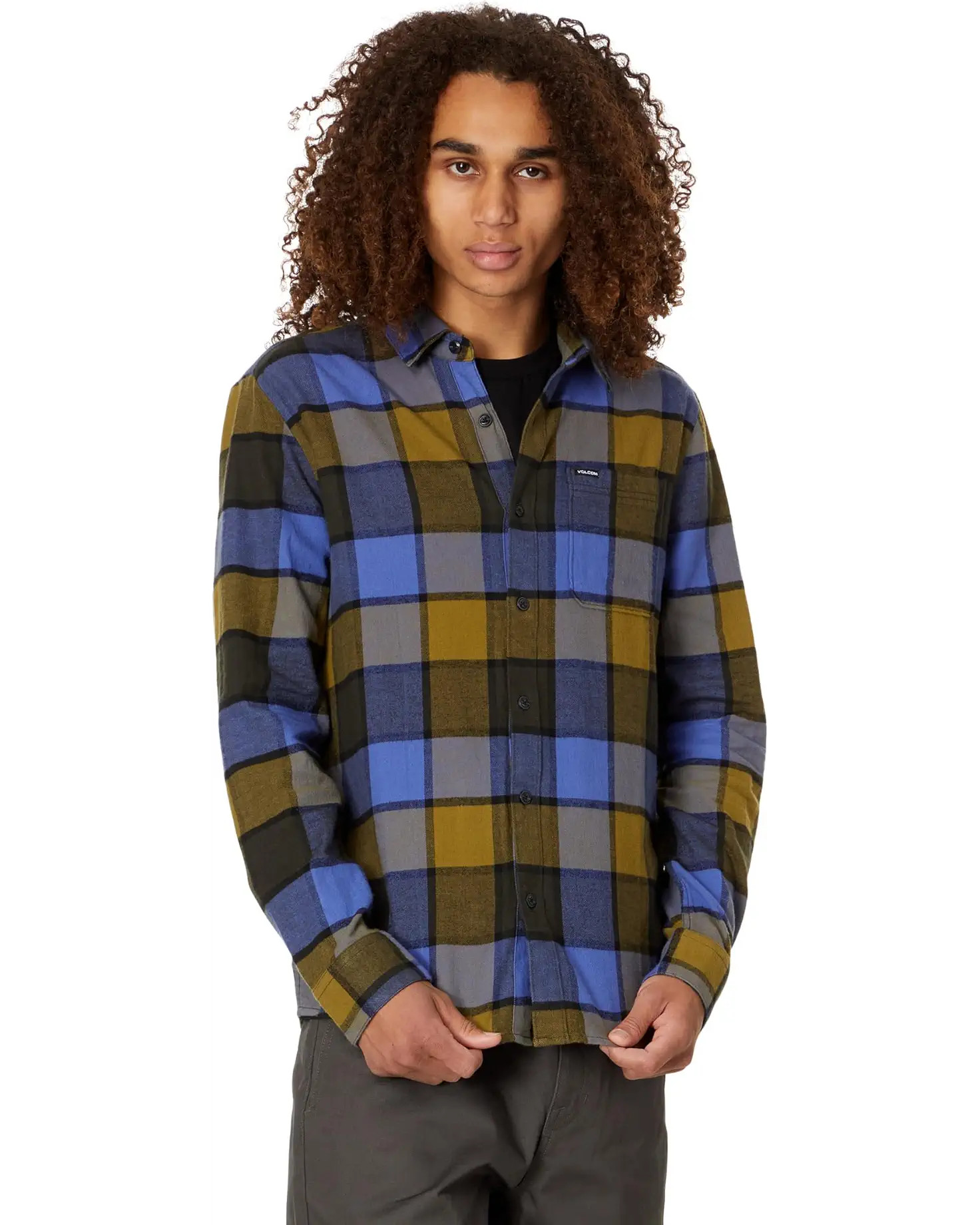 Volcom Caden Plaid Long Sleeve | Zappos