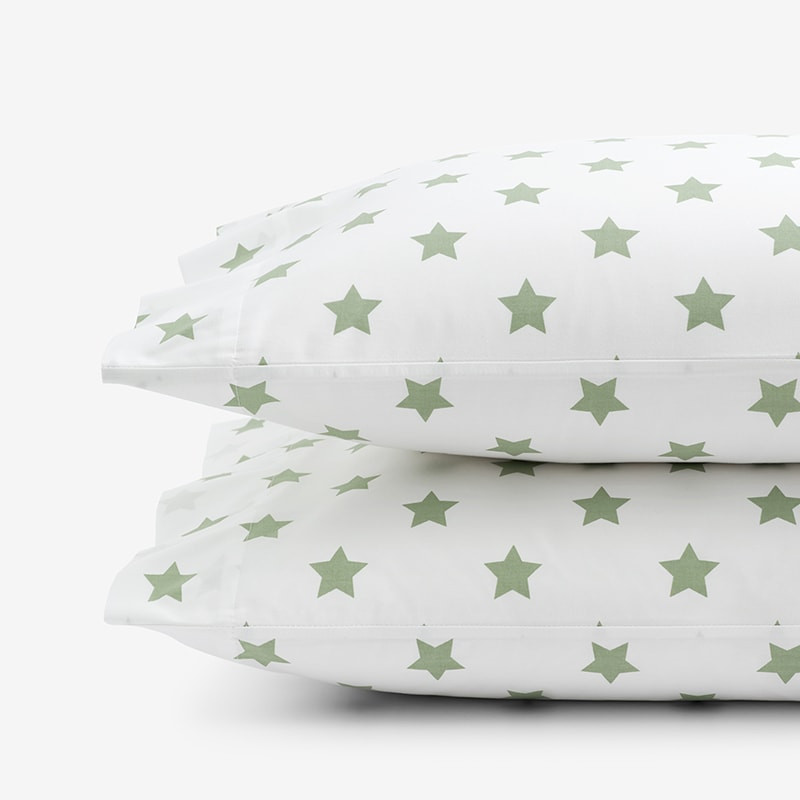 Ditsy Star Classic Cool Organic Cotton Percale Pillowcases | The Company Store