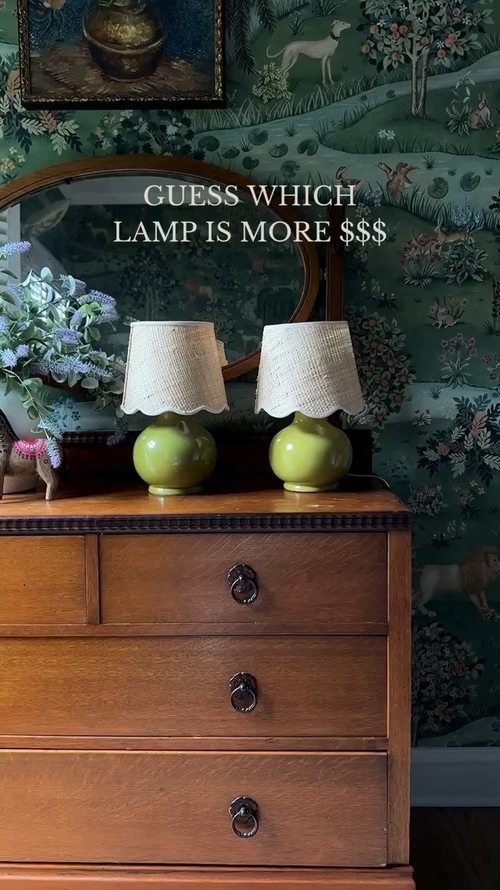 My jaw dropped when I saw this lamp, that’s almost identical to Polly’s, for a fraction of the price!! It’s nearly impossible to tell which is the splurge🫨 Did you guess right??

#LTKHome #LTKSaleAlert #LTKVideo