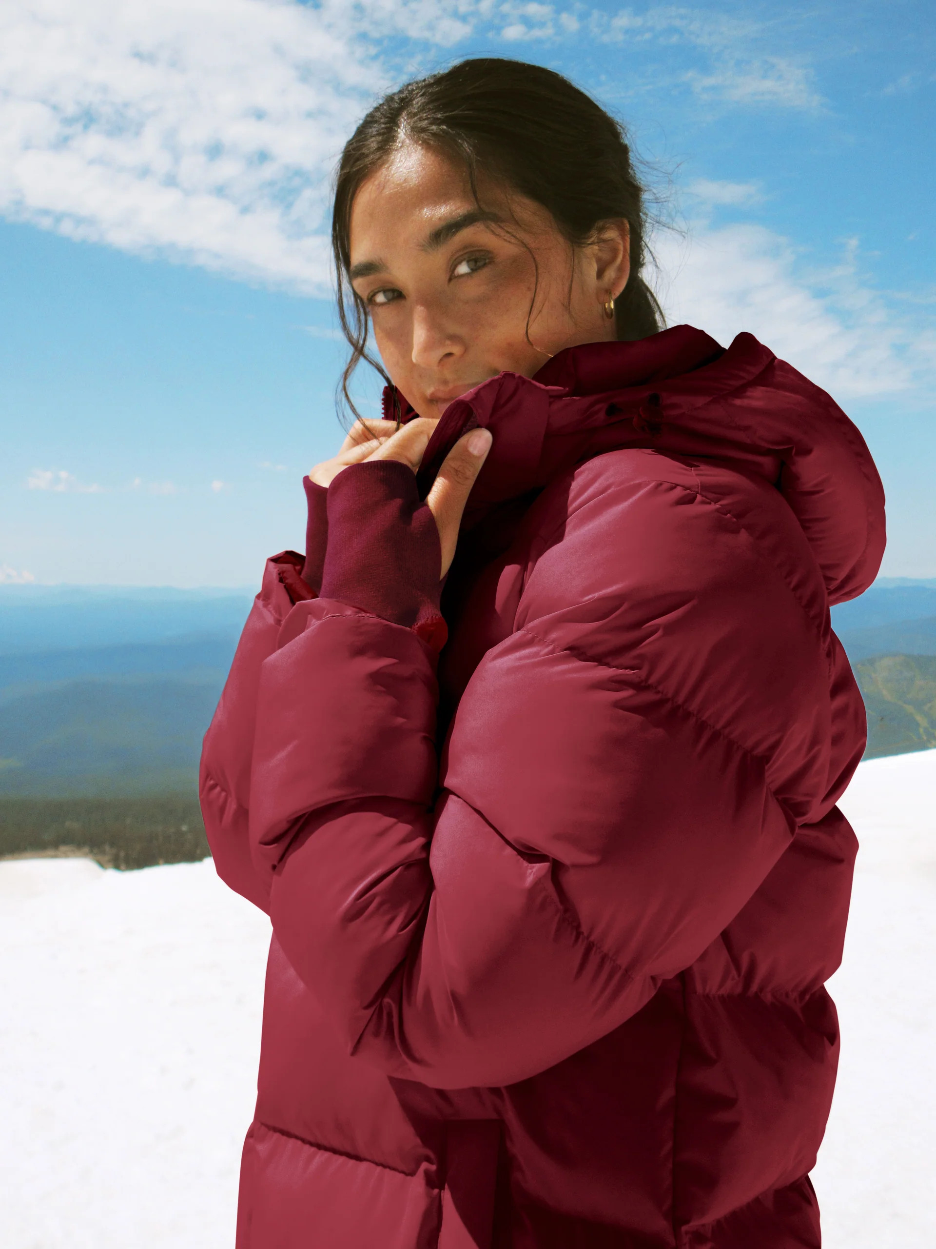 Warm Up Hooded Mid Length Puffer Jacket | Beyond Yoga | Beyond Yoga