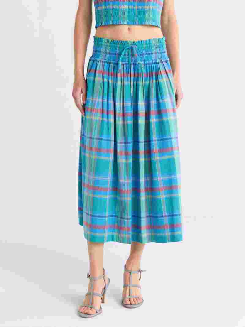 Free Assembly Women's and Women's Plus Smocked Cotton Maxi Skirt, Sizes XS-4X - Walmart.com | Walmart (US)