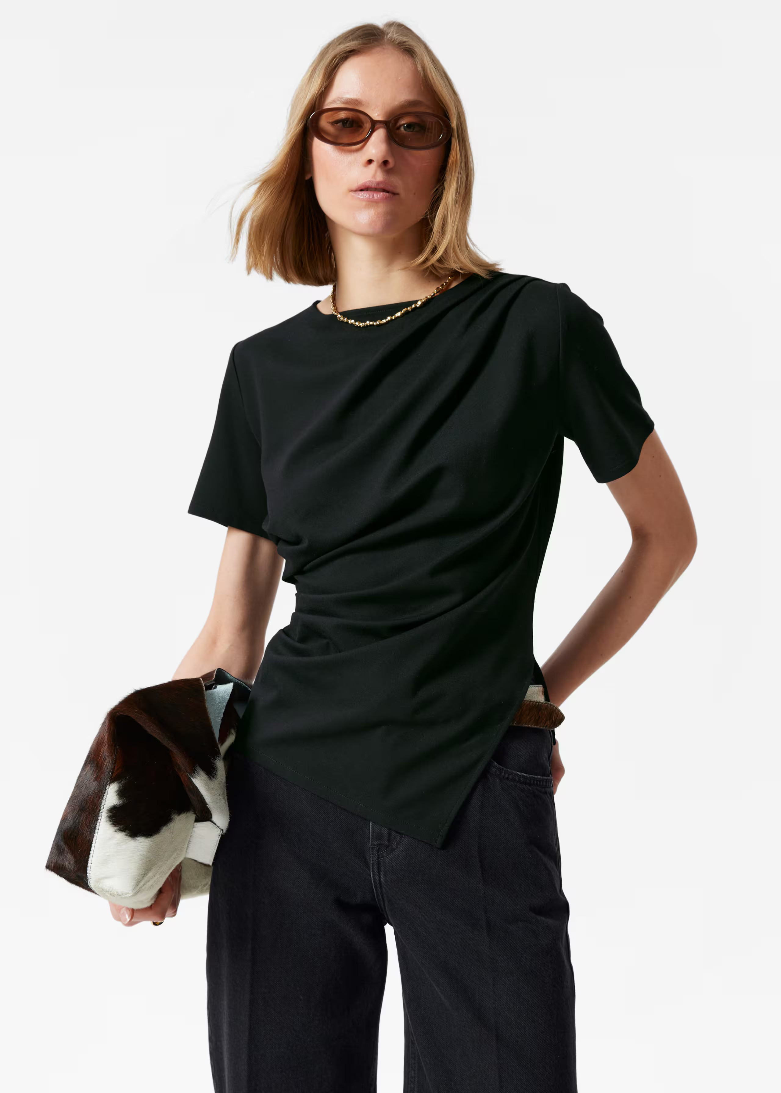 Draped Asymmetric T-shirt | & Other Stories UK
