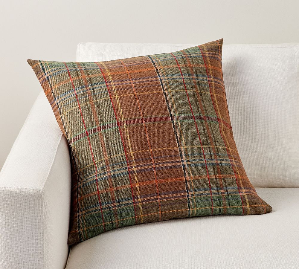 Woodrow Plaid Pillow Cover | Pottery Barn (US)