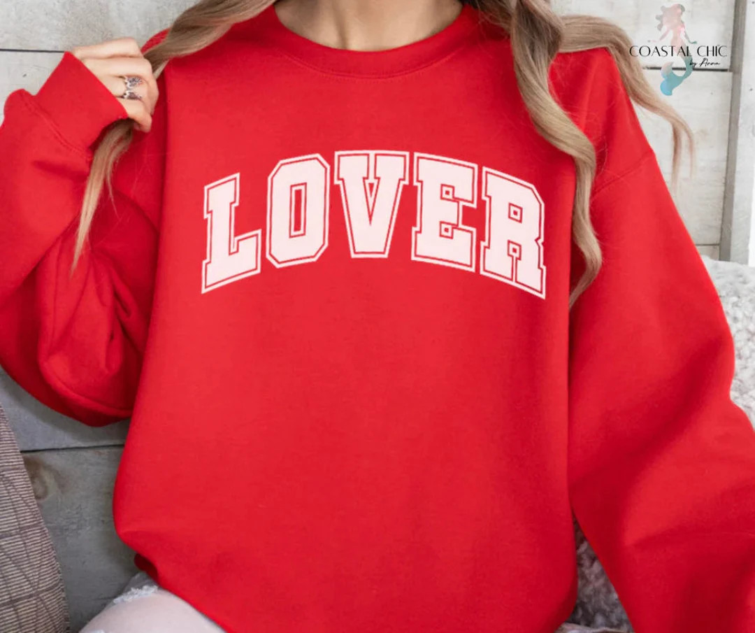 Lover Sweatshirt, Lover Valentine's Shirt, Valentines Day Sweatshirt, Love Sweatshirt, Lover, Red... | Etsy (US)