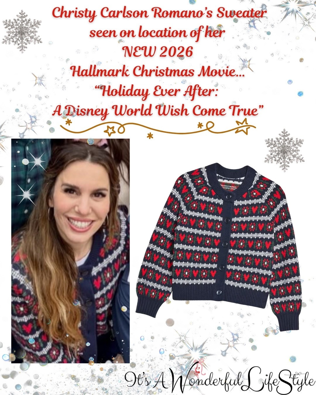 Get Christy Carlson Romano’s cozy sweater spotted in the upcoming 2026 Hallmark Christmas movie Holiday Ever After: A Disney World Wish Come True! 🎄✨

#LTKSaleAlert #LTKSeasonal