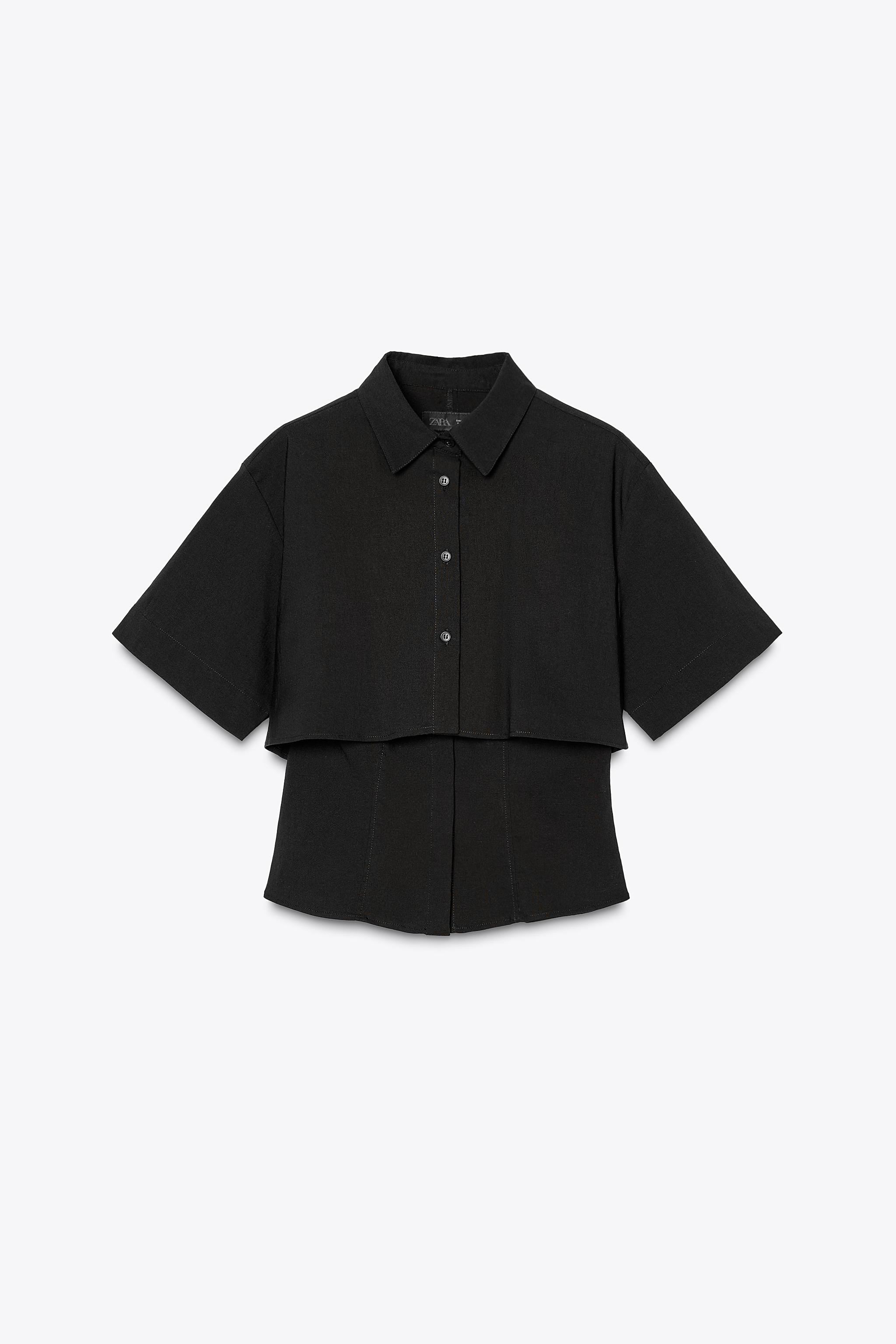 DOUBLE LAYER SHORT SLEEVE SHIRT | Zara US
