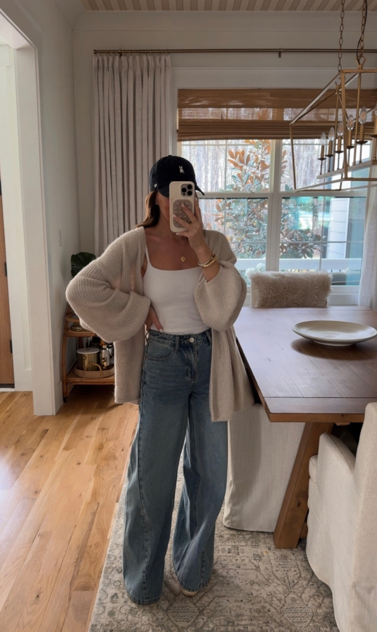 my absolute favorite jeans! (run large I would size down)
got a large in cardigan for the oversized fit

#LTKootd #LTKSeasonal