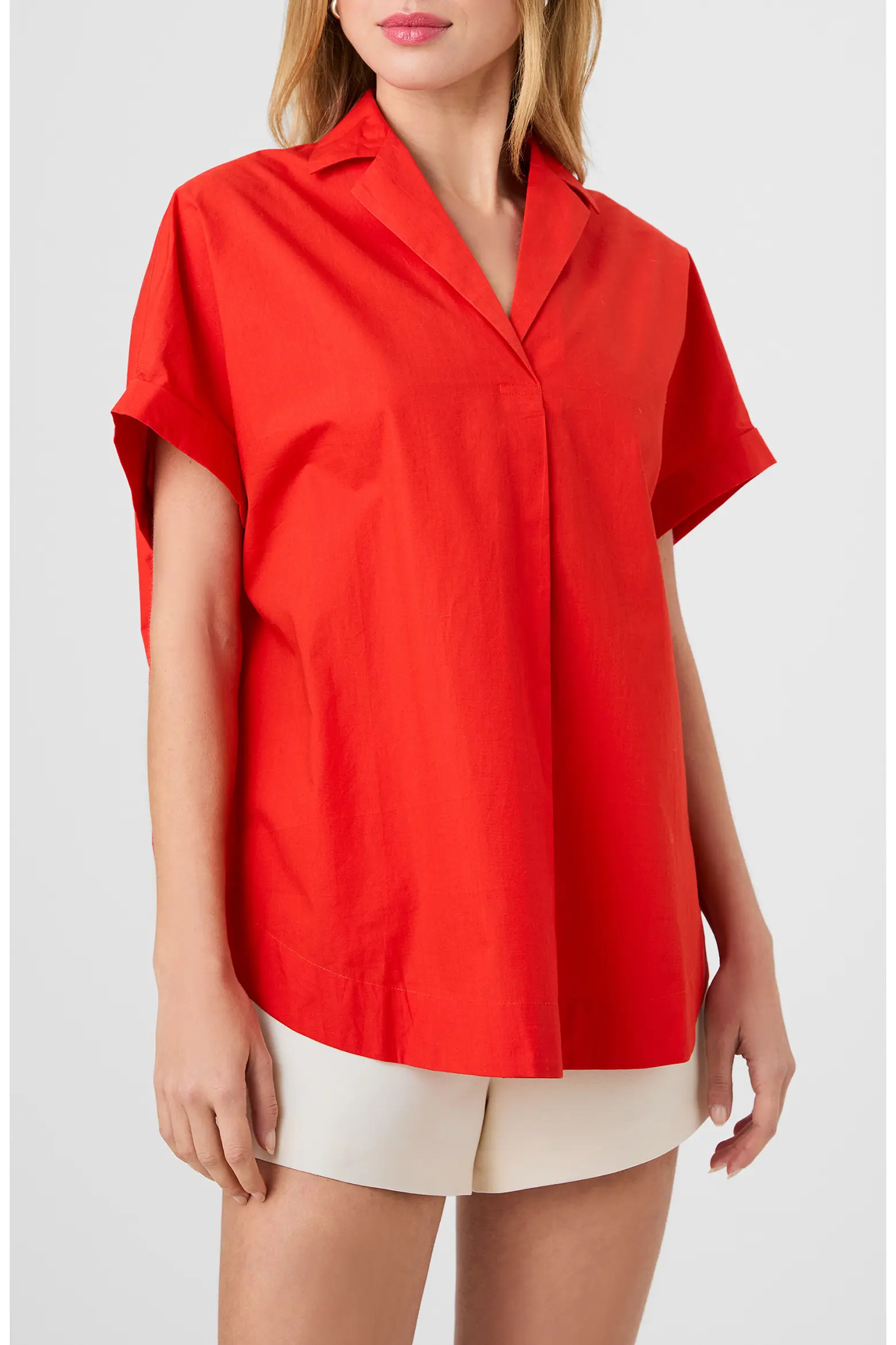 Cotton Poplin Popover Top (Women) | Nordstrom | Nordstrom