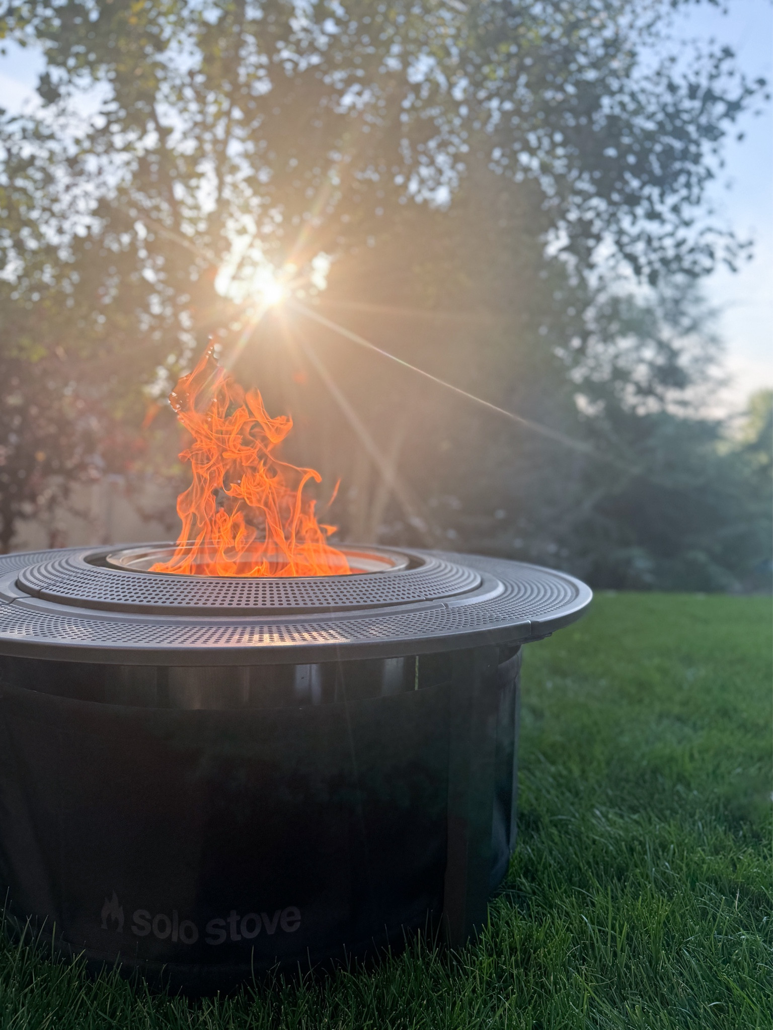 Enjoying slightly cooler nights in our back yard listening to high school football with a fire in our solo stove. This burns hot & clean without any smoke so my hair never smells like campfire. 

Backyard - Fire Pit - Entertaining - 

#LTKHome #LTKFamily