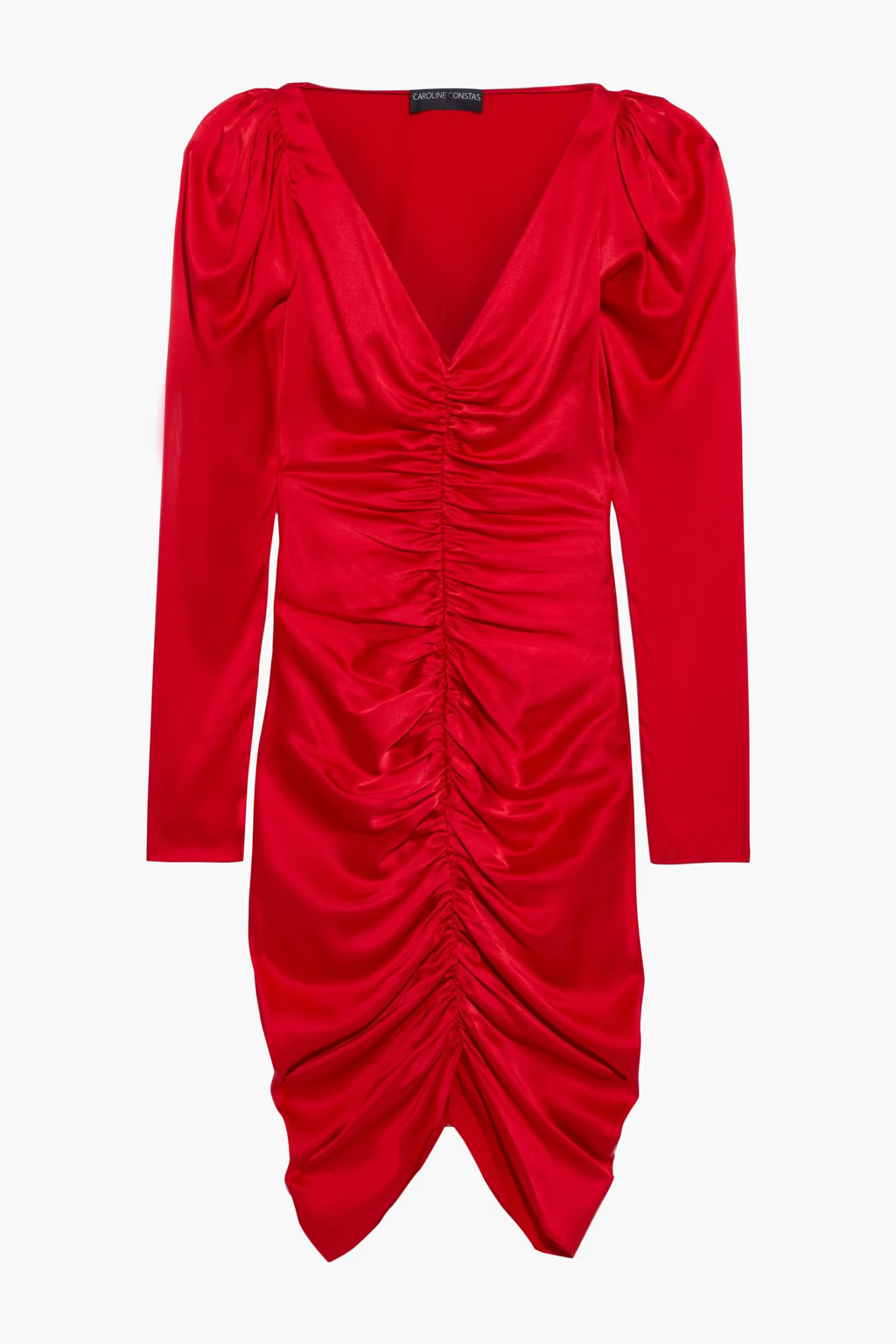 Colette ruched silk-blend satin mini dress | The Outnet (US and CA)