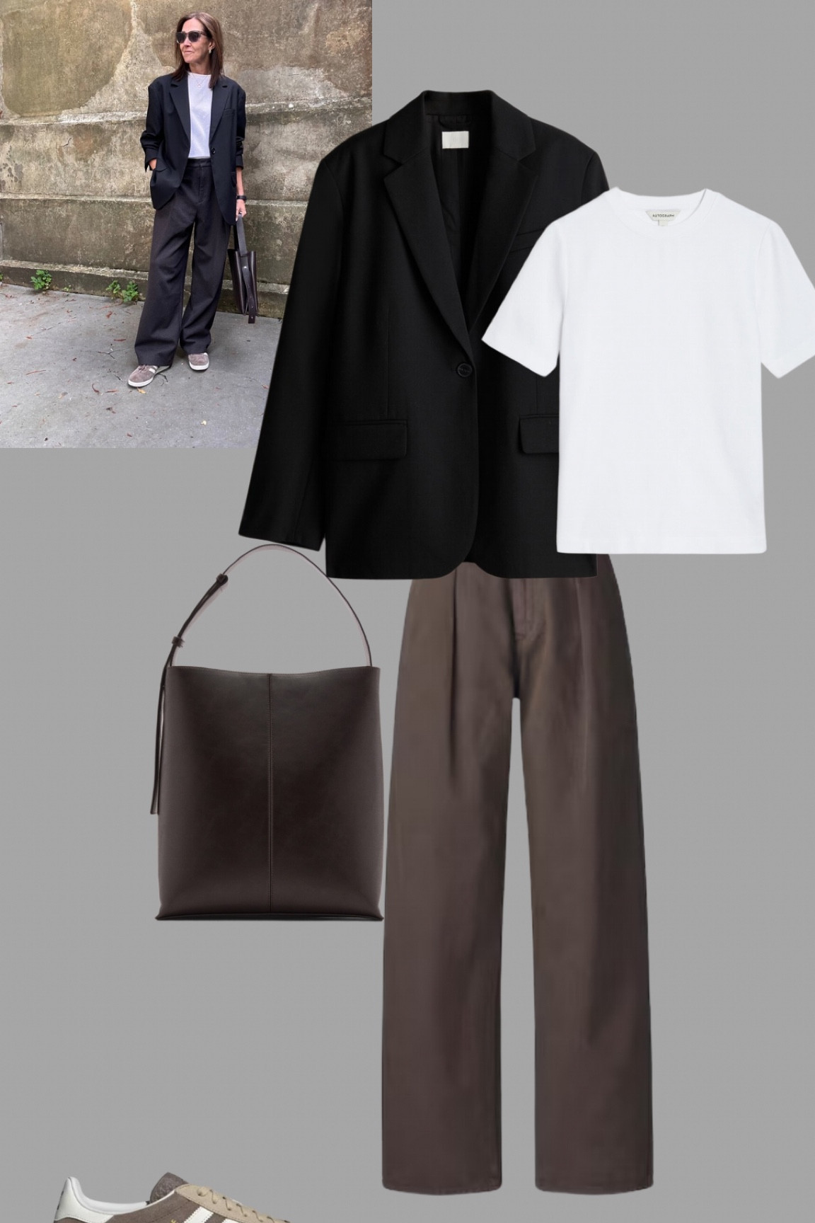 Brown and black is always a good idea. 

#LTKautumn #LTKover50style #LTKeurope