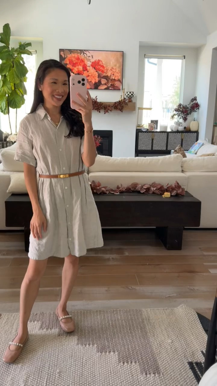 Linen mini dress on sale for 30% off! Comes in a lot of different colors and perfect for transitioning into fall.

#LTKootd