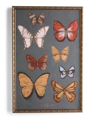 24x36 Romantic Butterflies Ornate Framed Wall Art | TJ Maxx