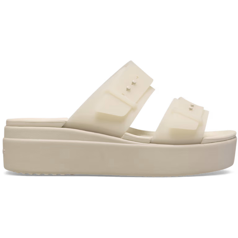 Brooklyn Buckle Frosted Low Wedge | Crocs (US)