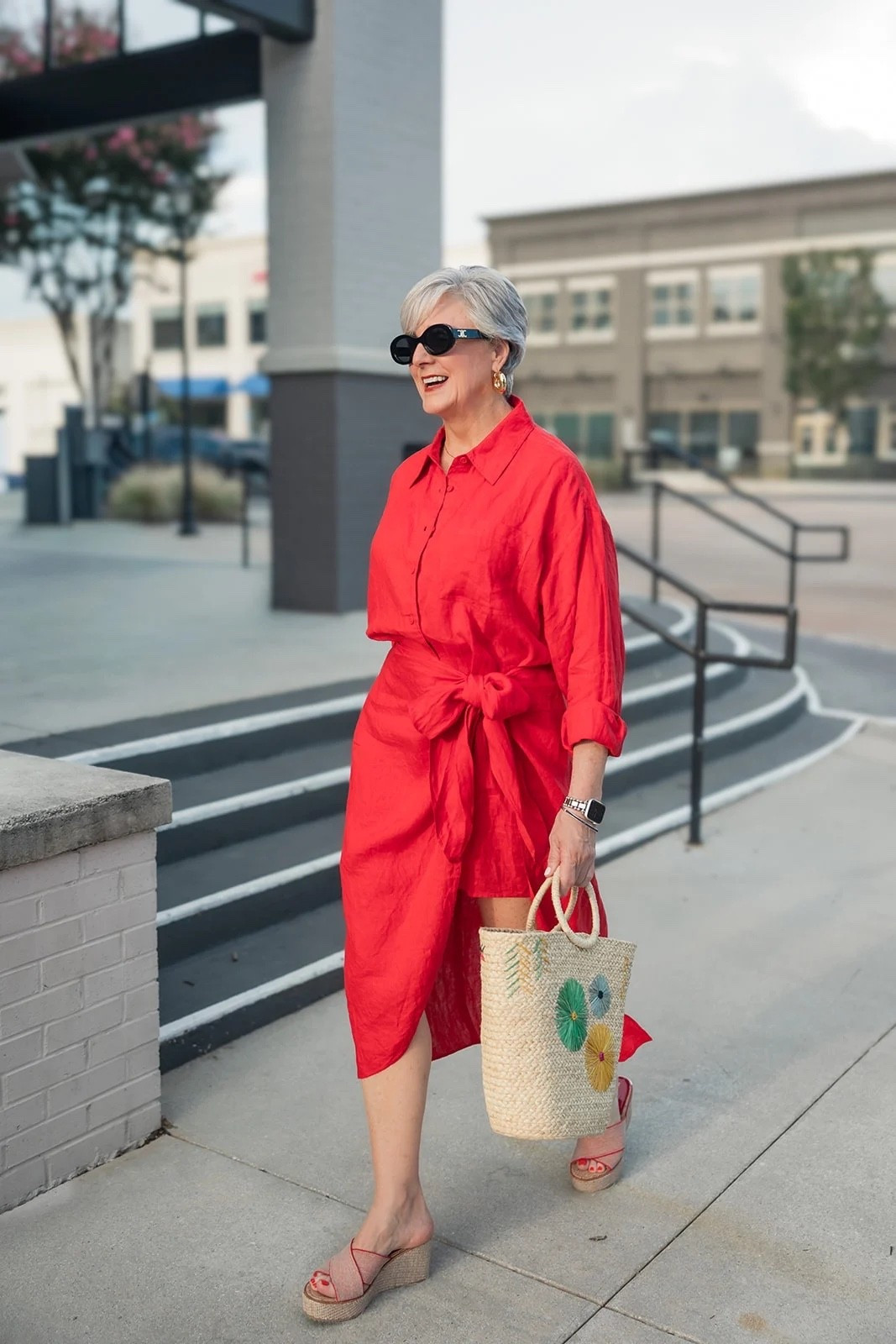 Red linen shiftdress ❤️

#LTKootd #LTKSeasonal #LTKOver40