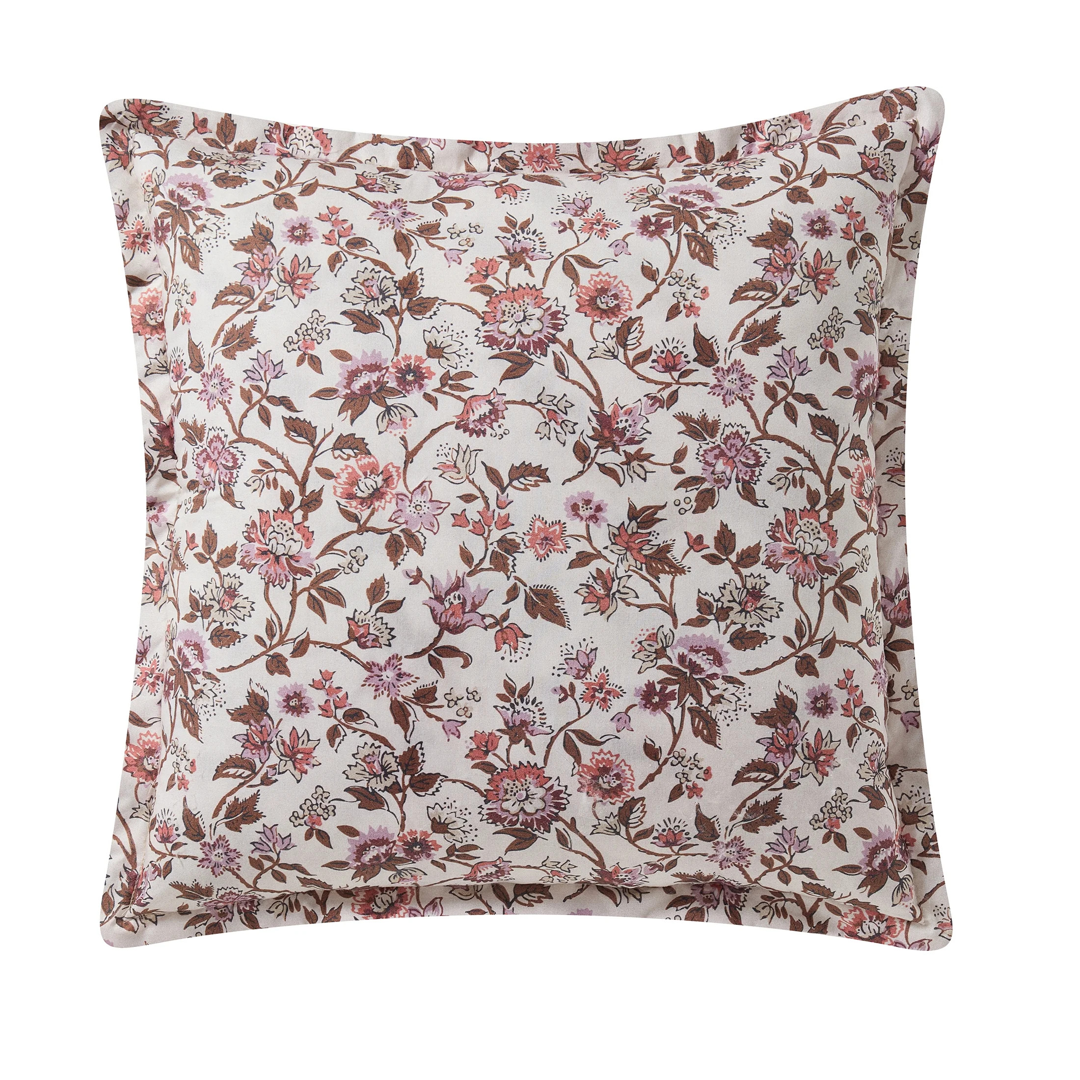 Home Decor Collection 20" x 20" Pink Vintage Botanical Floral Cotton Decorative Pillow | Walmart (US)