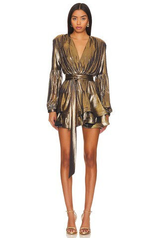 Bedouin Metallic Mini Dress in Metallic Gold | Revolve Clothing (Global)