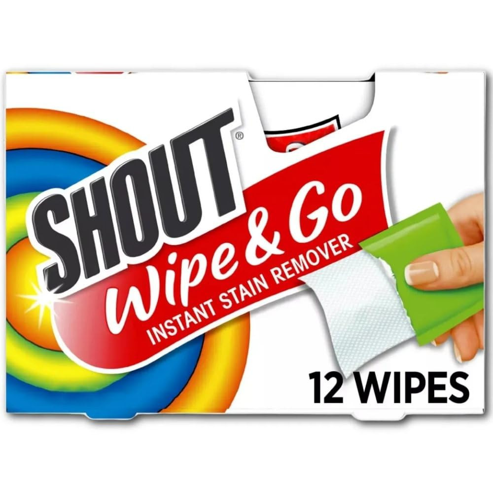 Shout Wipes, Portable Stain Treater Towelettes - 12 ea | Amazon (UK)