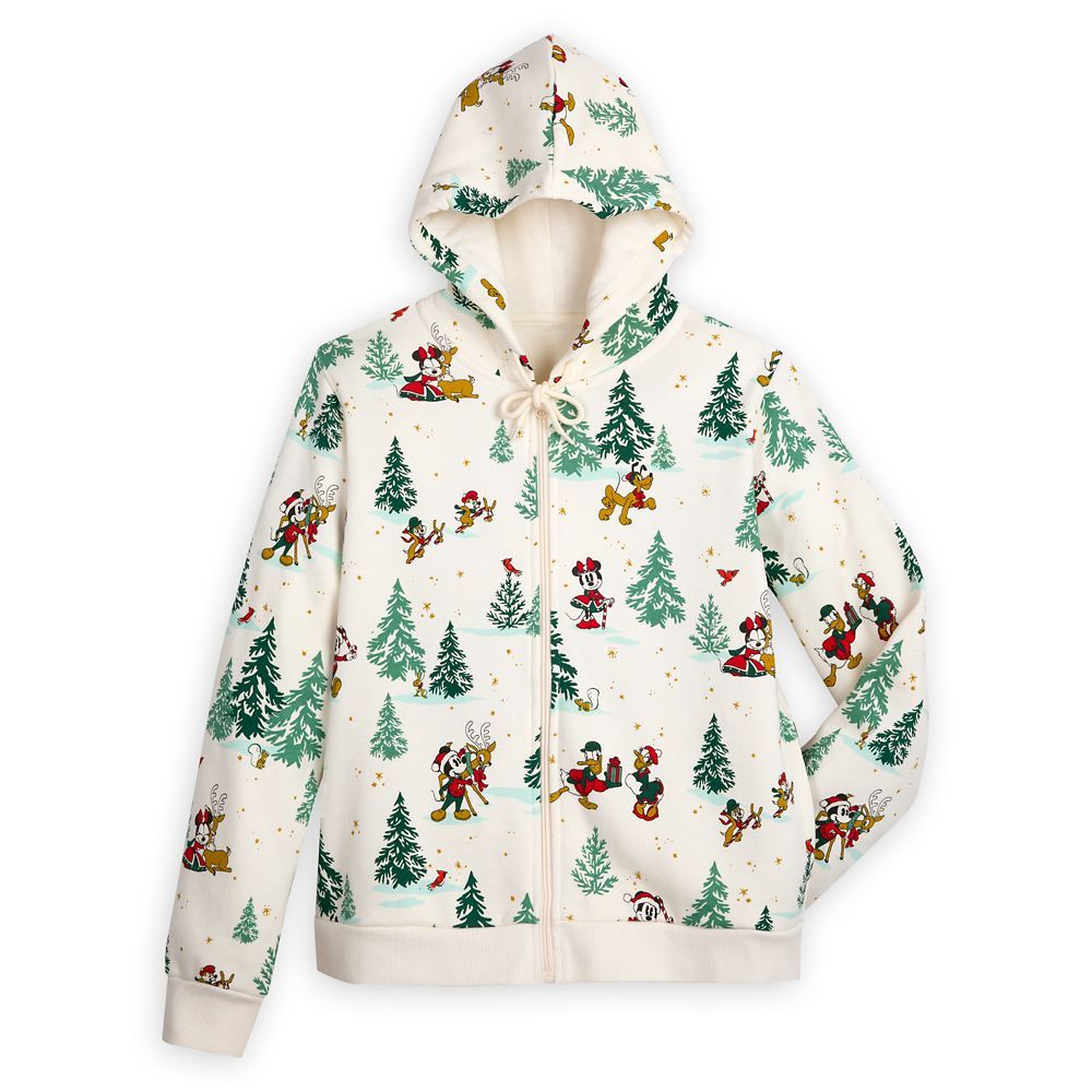 Mickey Mouse and Friends Holiday Zip Hoodie for Women | Disney Store