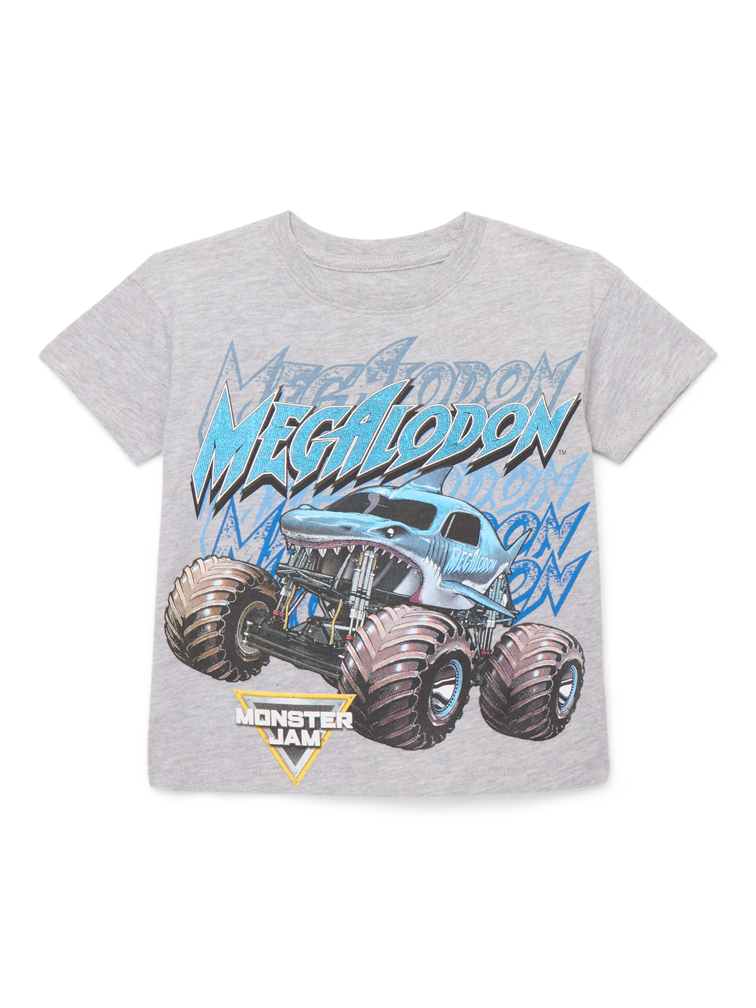 Monster Jam Toddler Megalodon Short Sleeve Graphic T-Shirt, Sizes 12 Months-5T | Walmart (US)