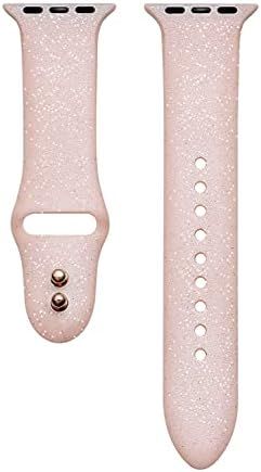 Libra Gemini Sparkle Powder Bands Compatible with Apple Watch Band 41mm 40mm 38mm, Women Cute Silico | Amazon (US)