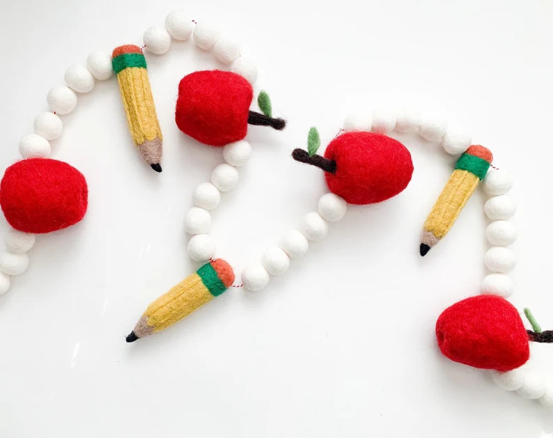 Back to School Felt Ball Garland, Bunting, Banner - ***READY TO SHIP!*** | Etsy (US)