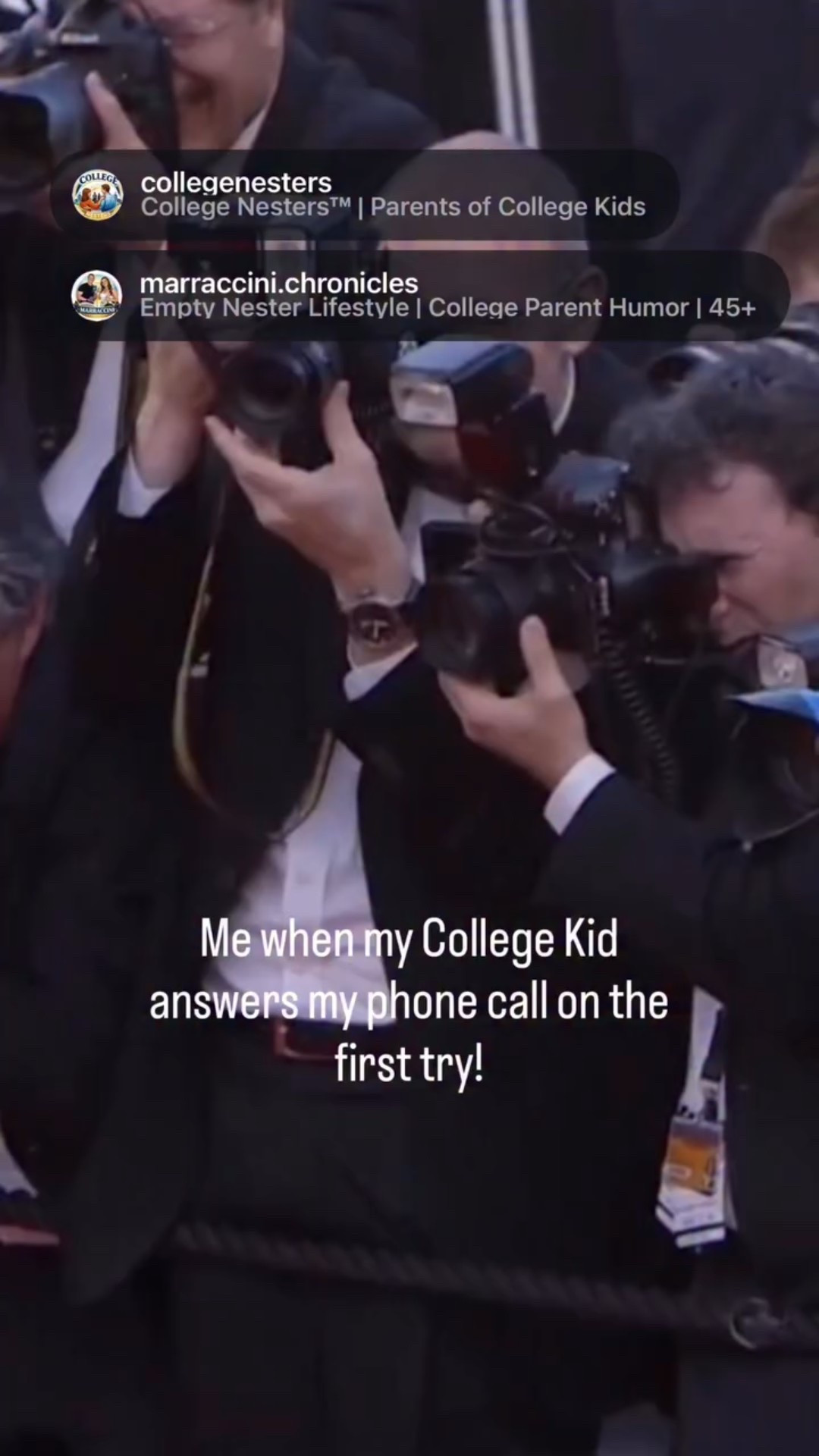 The best feeling ever!

#collegenesters #emptynesters #collegeparents #collegekids #parenthumor

college kids never answer their phones, college life when they are back at school, college kids text mom and dad back, college parent humor, real life with college kids, we are college nesters: empty nesters and college parents, relatable life with college kids