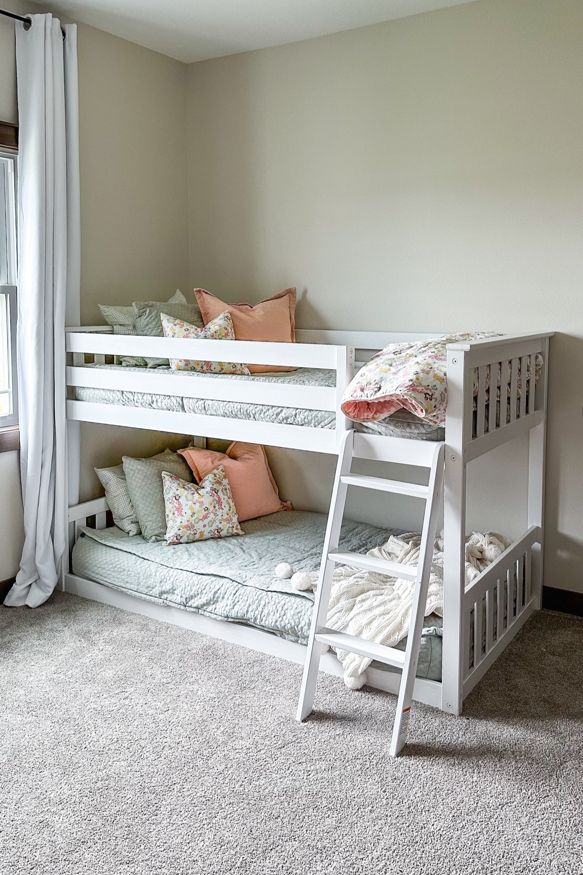 Shared bedroom for two sweet little peas. We love the shorty bunks so much we went with them again for this room too! 

#LTKHome #LTKKids #LTKFamily