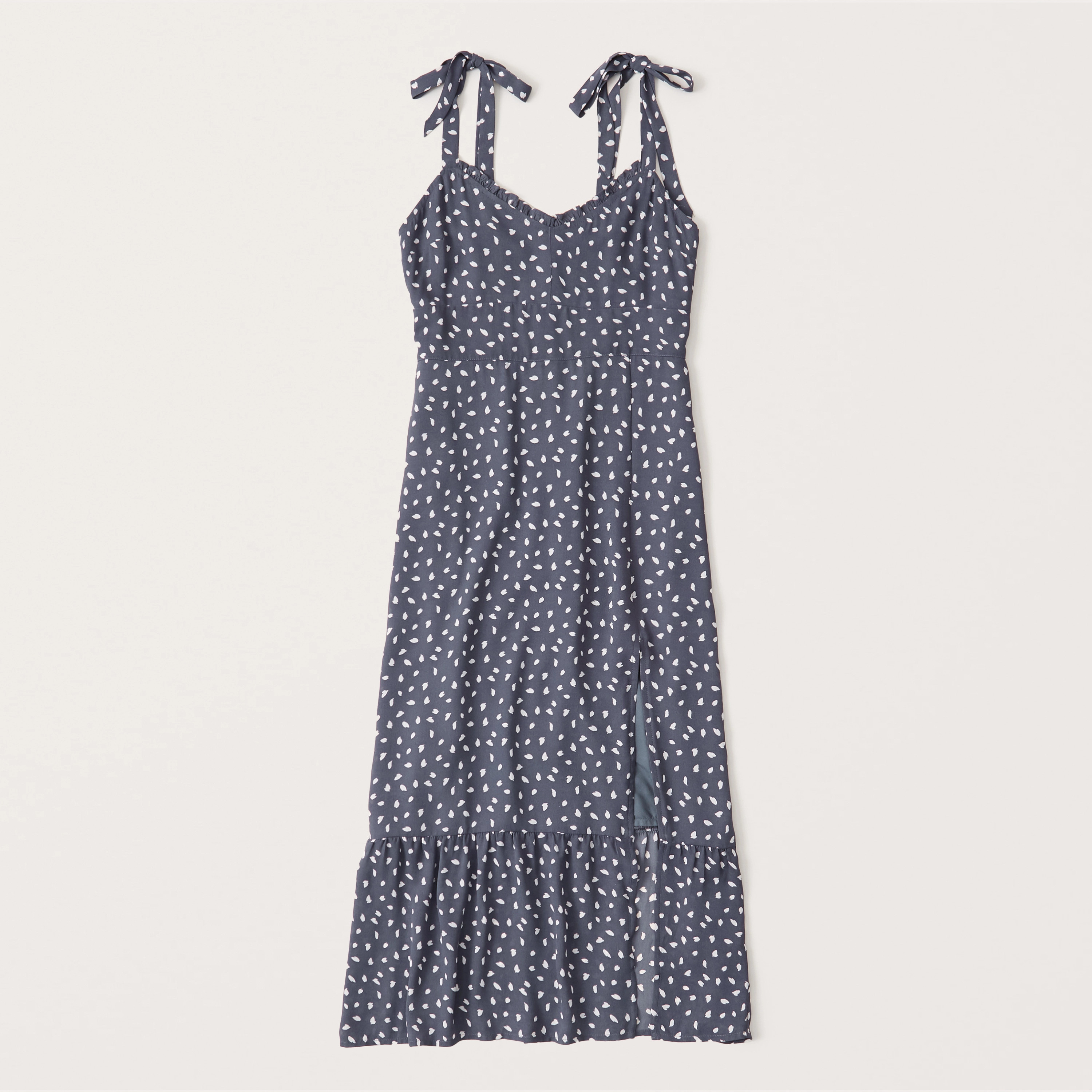 Tie-Shoulder Midi Dress | Abercrombie & Fitch (US)