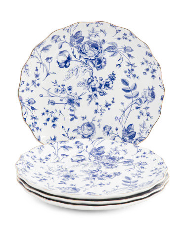 4pk Vintage Scalloped Dinner Plates | TJ Maxx