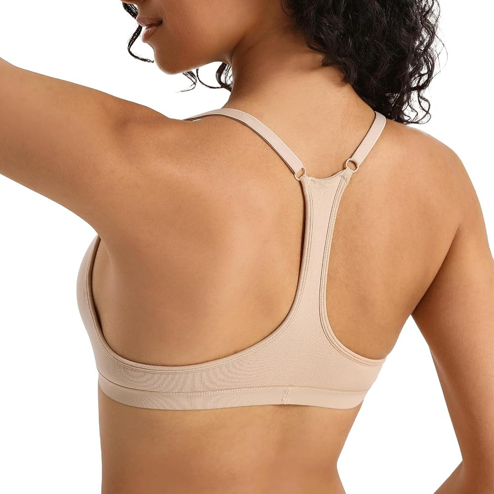 INIBUD Sports Bras for Women Racerback Triangle Padded Bralette Y Back Seamless Bra No Underwire ... | Amazon (US)