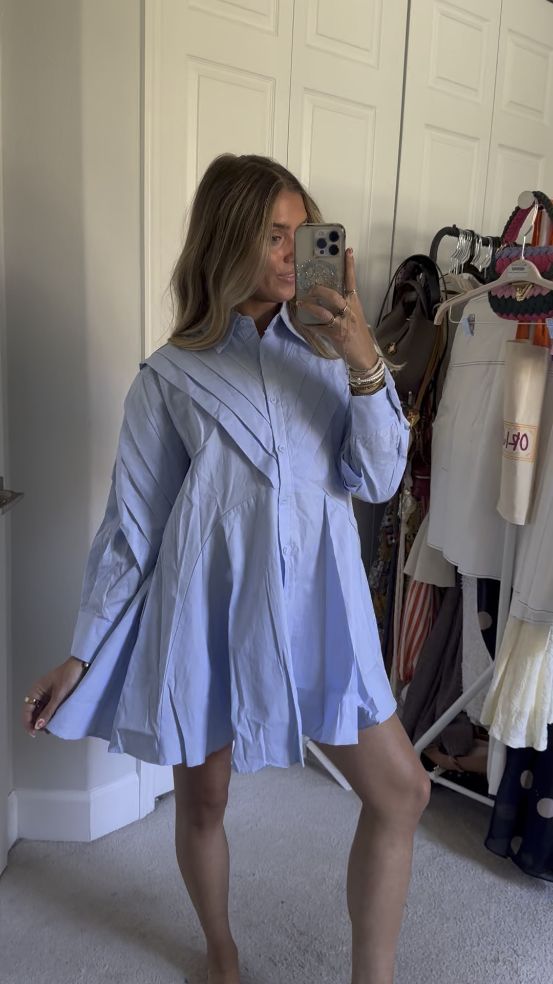 Juliet Collared Blue Mini Dress size xs. @bohme my code is 20SLOANEV! Details: Collared Neckline, Long Sleeves with Button Cuffs, Pleated Shoulders, Front Button Closure, Two Hand Pockets, Non-Stretch Material, 100% Cotton, Hand Wash Cold, Line Dry

#bohme #bohmehaul #haul #tryonhaul #tryon #tryonwithme #shoppinghaul #dresseshaul #dresseshaultryon #dresstok #maxidress #dresses #dressshopping #dressstyle #bohmeclothes

#LTKFindsUnder100 #LTKSaleAlert #LTKWorkwear