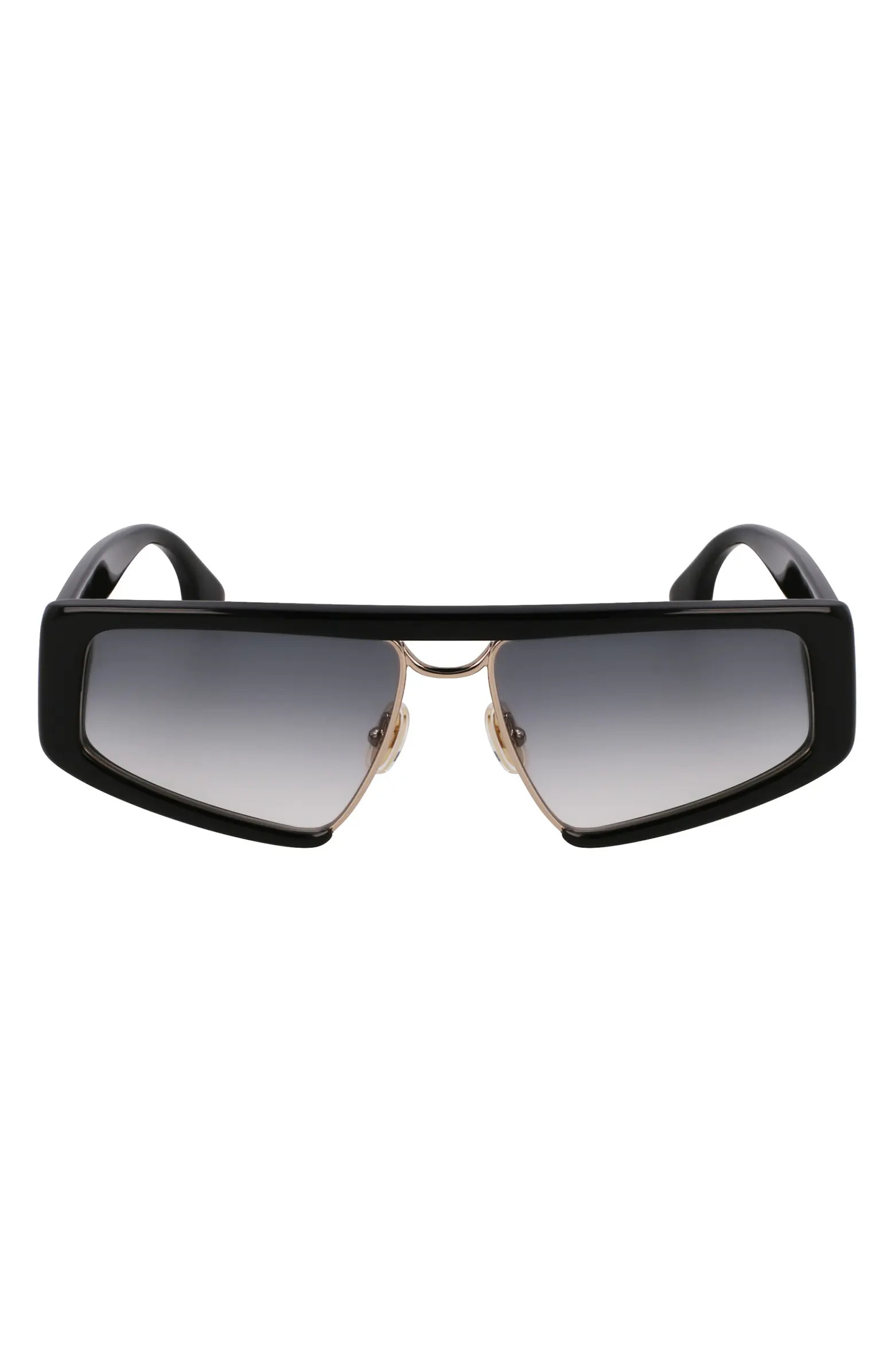 Classic Logo 57mm Gradient Modified Rectangular Sunglasses | Nordstrom