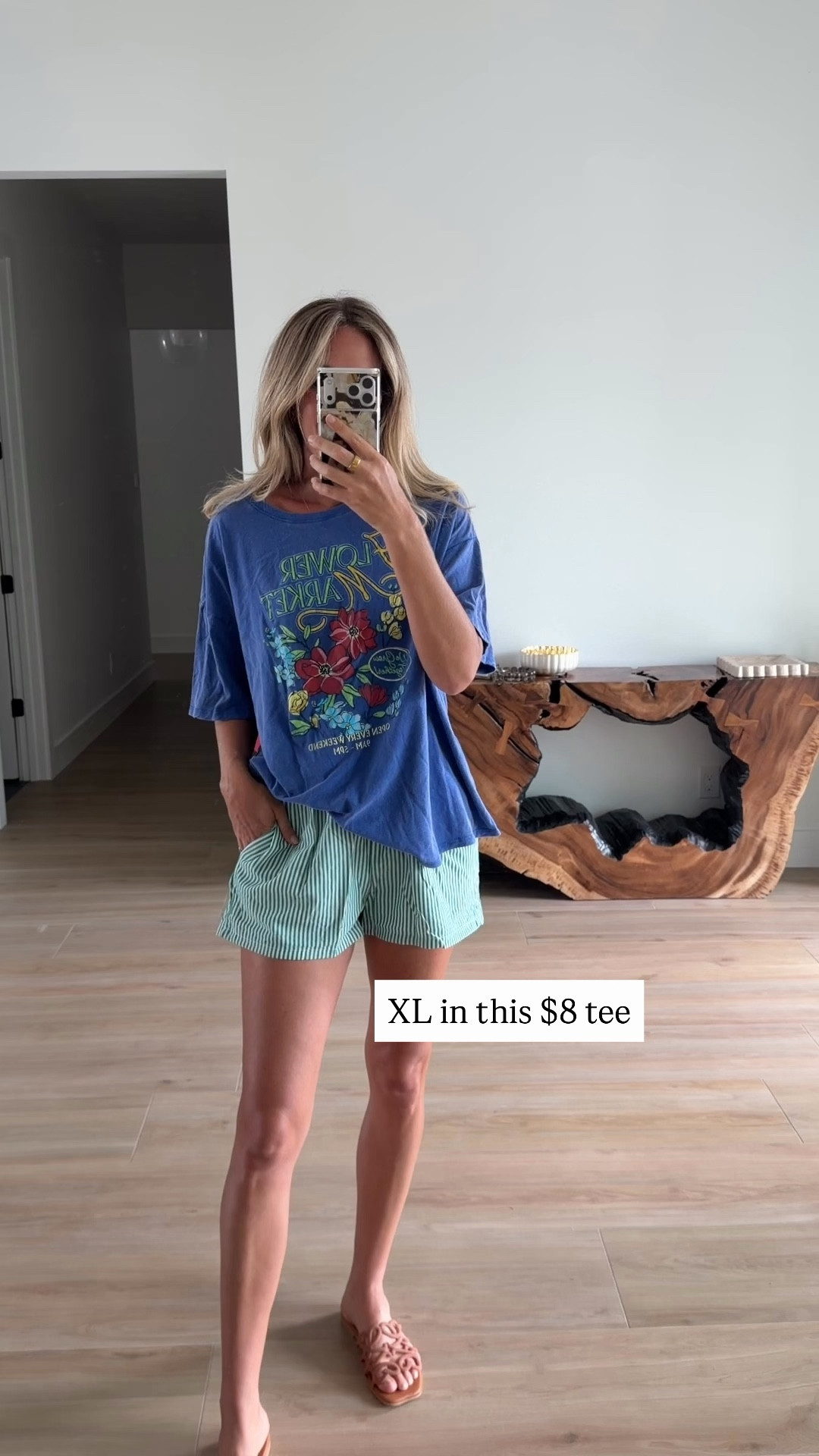 XL tee, medium shorts 

#LTKmomlife #LTKdayinmylife #LTKgrwm