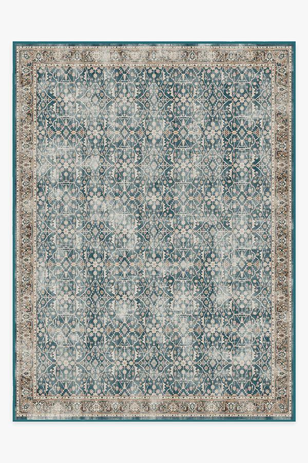 Celestine Teal Blue Flatwoven Rug | Ruggable US | Ruggable