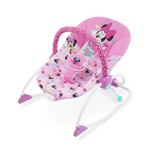 Bright Starts Disney Baby Minnie Mouse Stars & Smiles Infant to Toddler Rocker | Walmart (US)