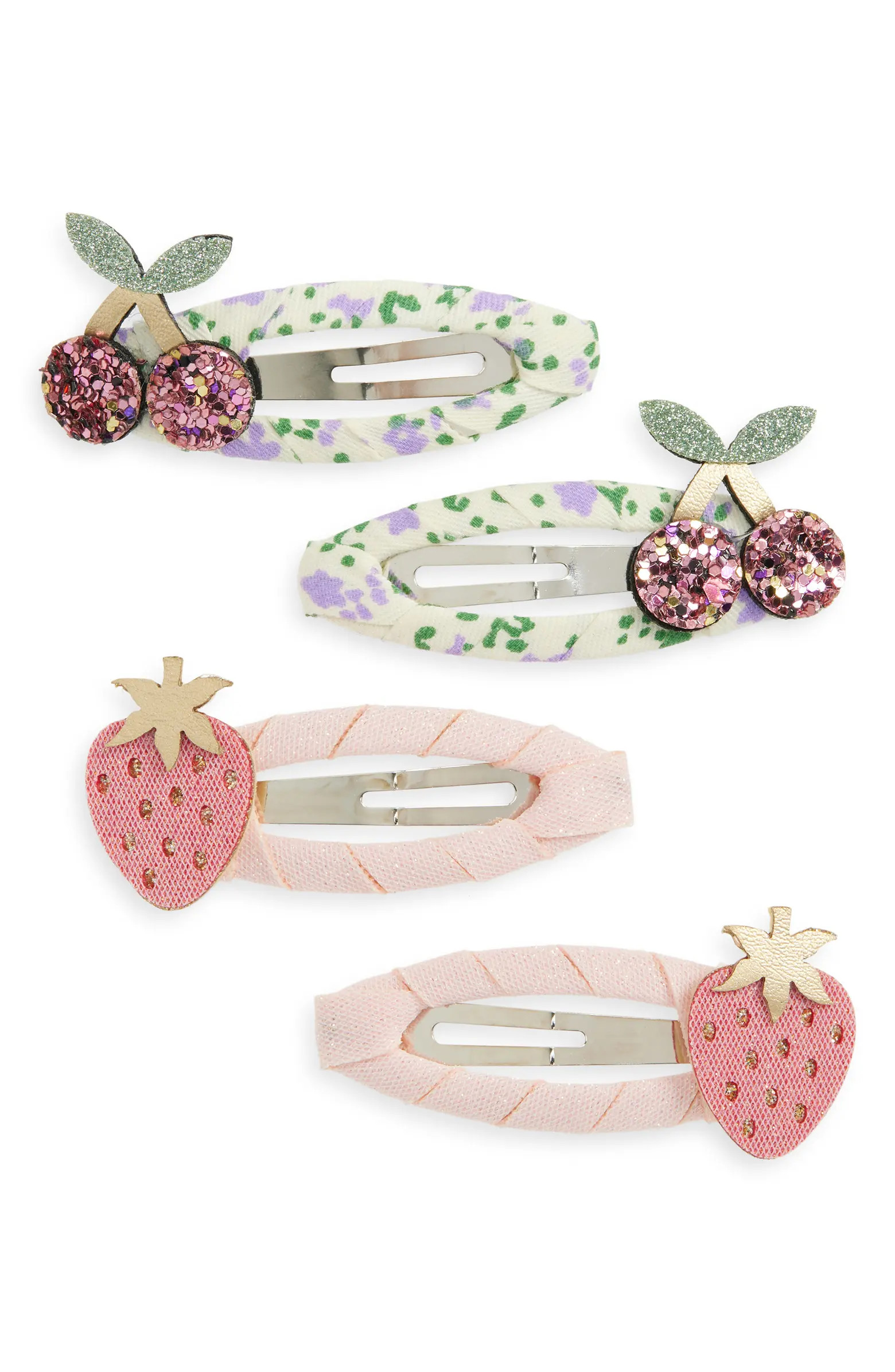 Kids' 4-Pack Summer Fruit Clic Clacs Hair Clips | Nordstrom
