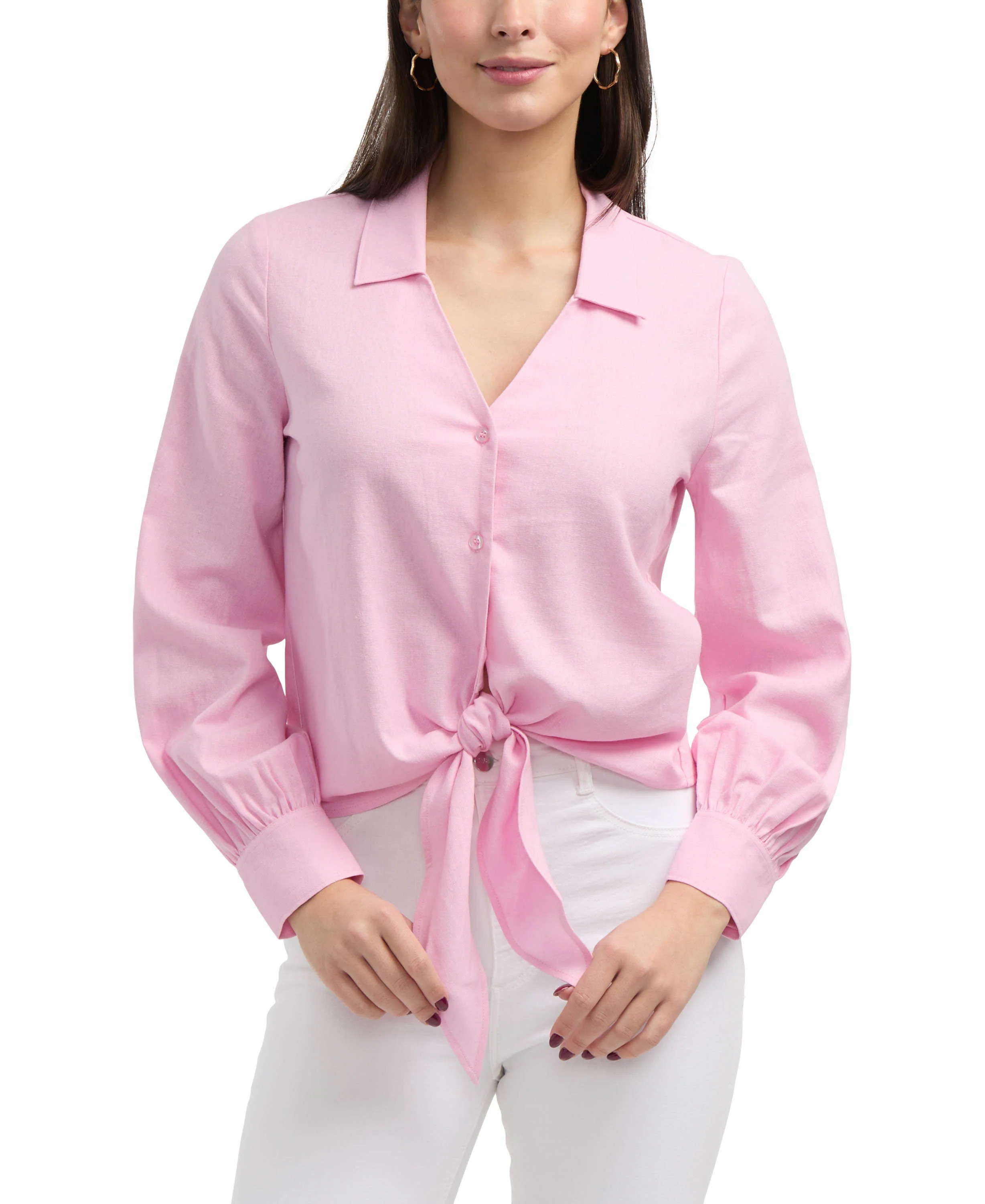Ellen Tracy Women's Tie Front Shirt | Shop Simon