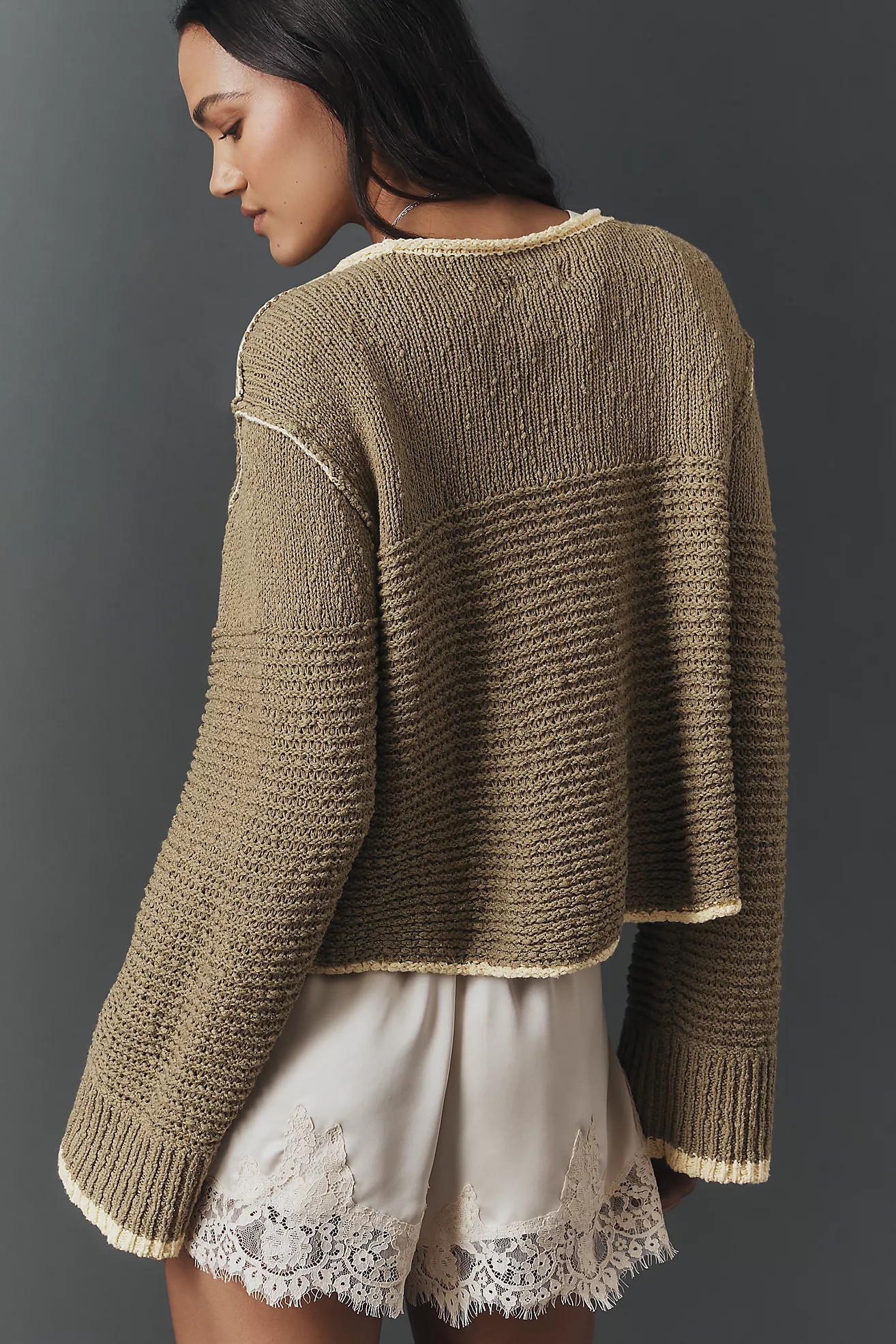 Pilcro Textured Boat-Neck Sweater | Anthropologie (US)