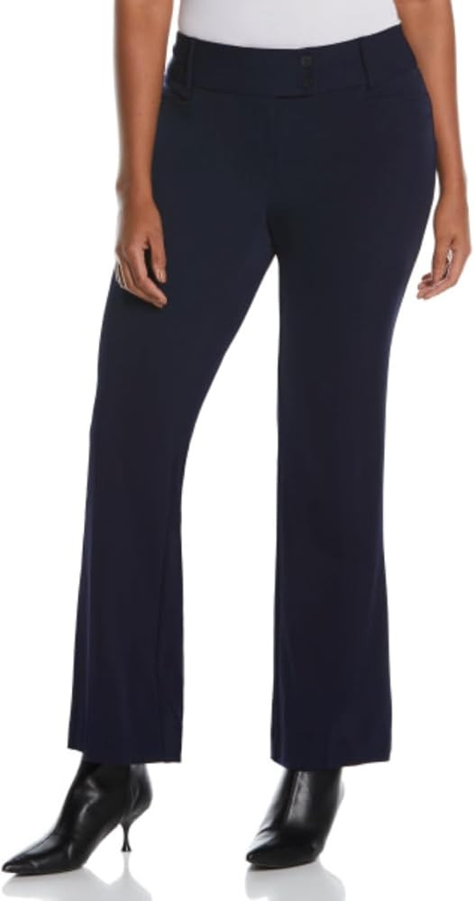 Rafaella Womens Curvy Fit Gabardine Bootcut Dress Pants | Amazon (US)