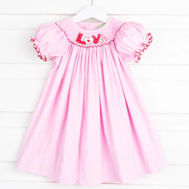 Love Smocked Bishop Pink Corduroy | Classic Whimsy