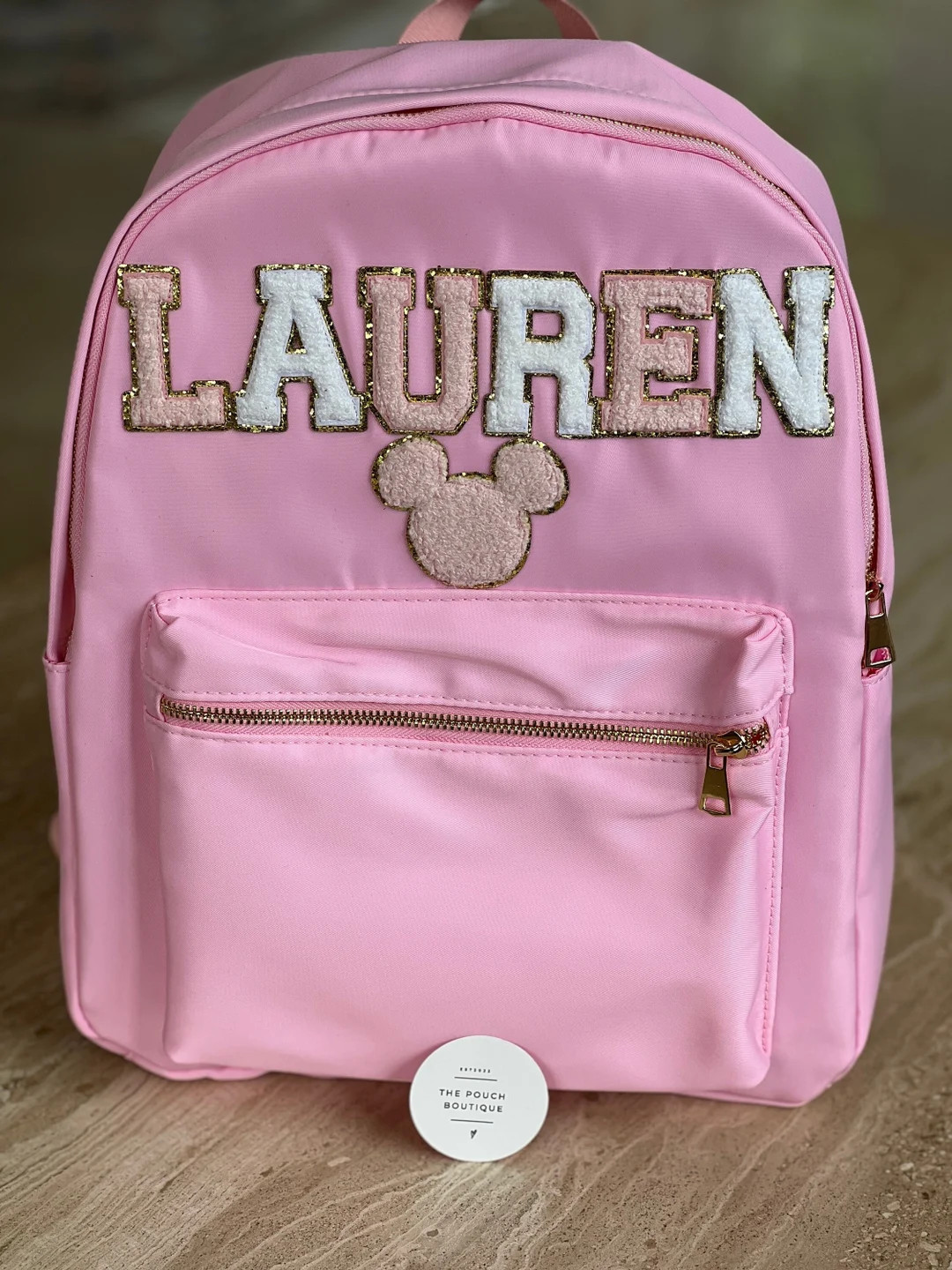 Personalised Nylon Backpack, Glitter Letters & Patches, Kids Travel Bag, Back to School, Patches ... | Etsy (US)