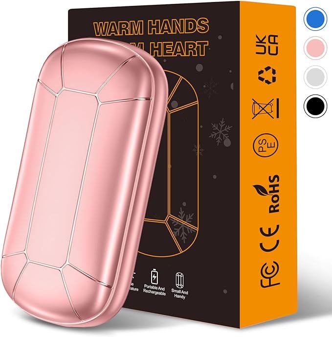 8000mAh Hand Warmers Rechargeable, Portable Electric Handwarmers, Double-Sided Heating USB Pocket... | Amazon (US)