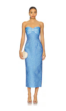 SAU LEE Jackie Dress in Azure Blue from Revolve.com | Revolve Clothing (Global)