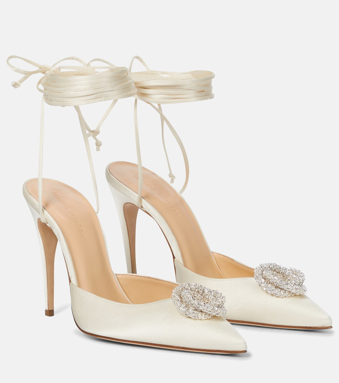 Magda ButrymCrystal-embellished satin pumps | Mytheresa (US/CA)